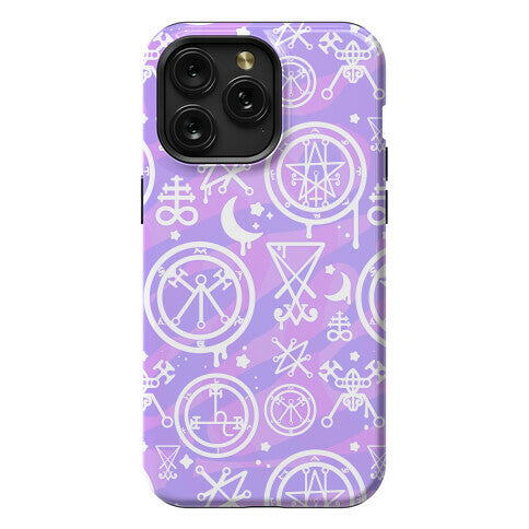 Pastel Goth Demon Sigil Pattern Phone Case